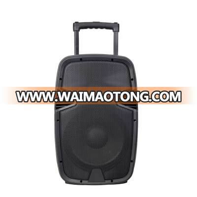 RQSONIC PML15AMXQ-V2BP-BT 100W 15'' Full Range Trolley Recharged Active Speaker With 2 Wireless Microphone